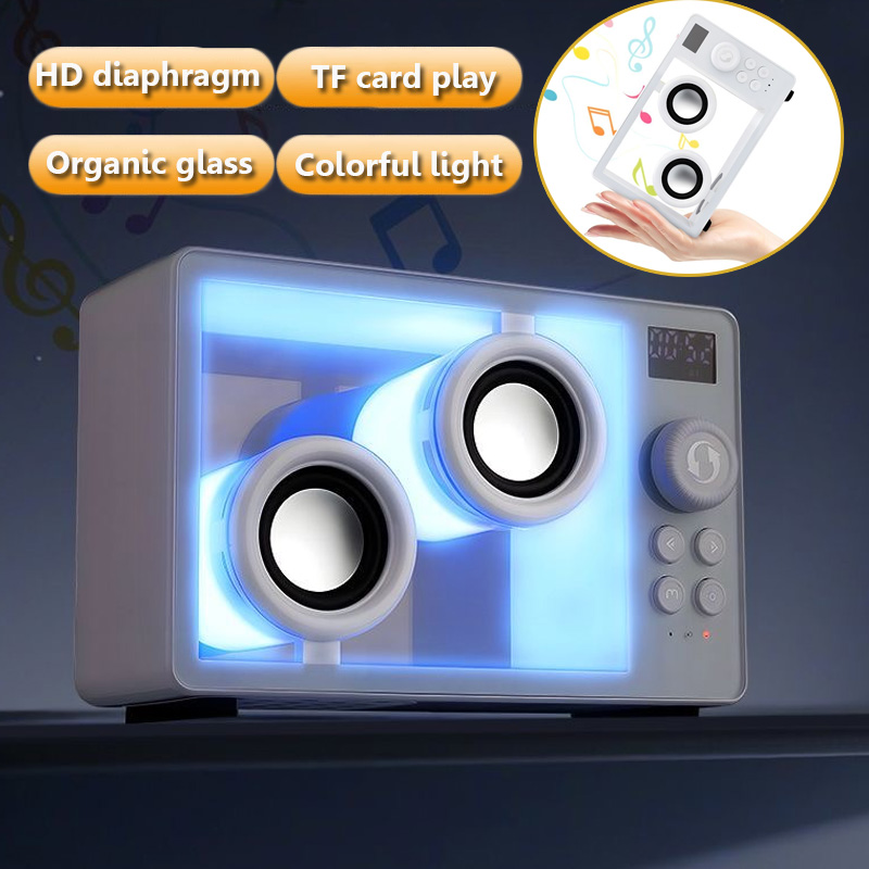 Home Cinema Bluetooth 5.1 - Mini Transparent Bluetooth Speaker Wireless Powerful