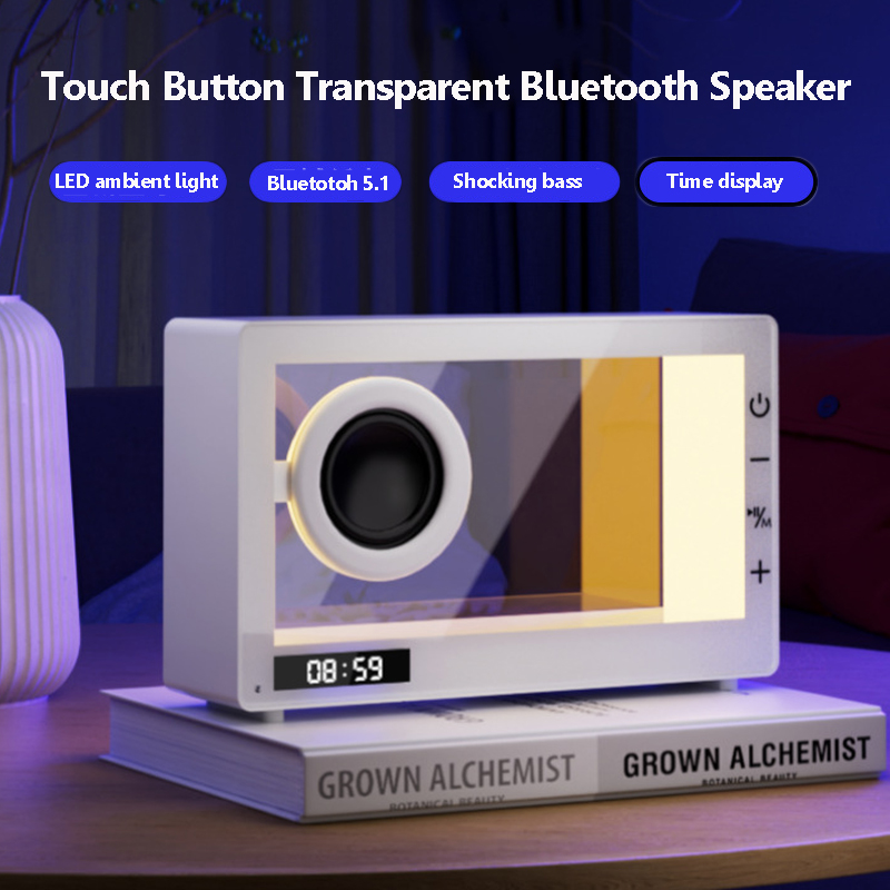 Home Cinema Bluetooth 5.1 - Vintage Transparent Bluetooth Speaker Colorful Light