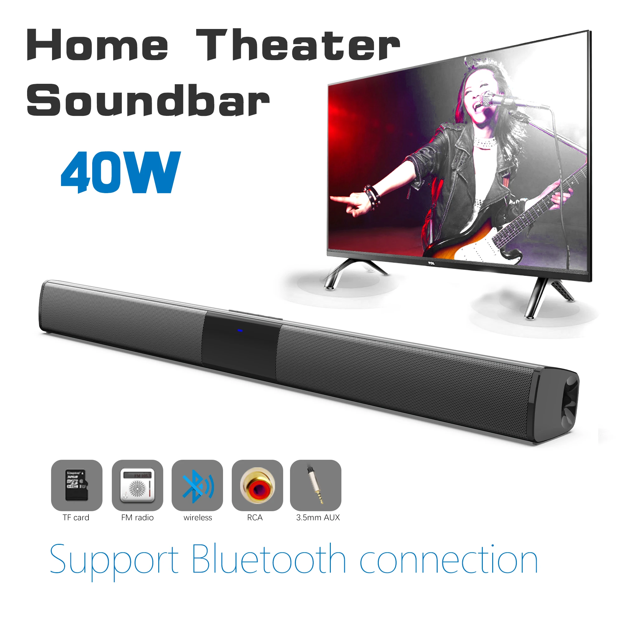 Home Cinema Gadgets - 40W High Power Soundbar for TV