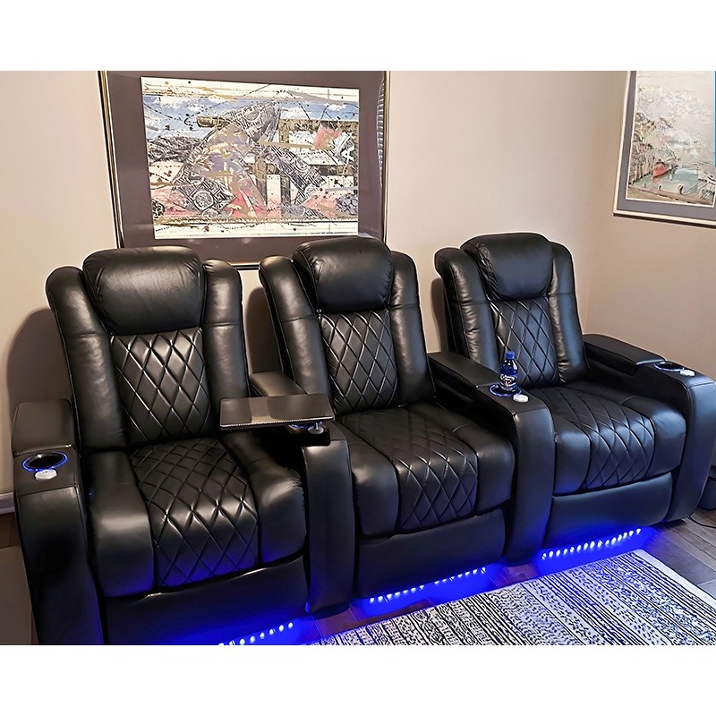 Genuine Leather Modern Home Th - đánh giá và giá Home Cinema Recliner Chairs
