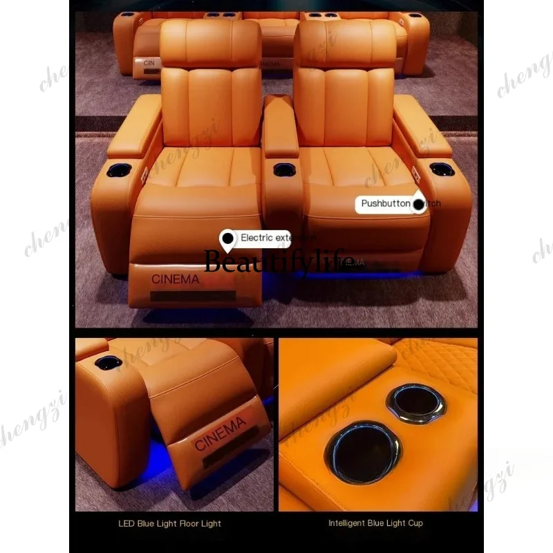 G153 Luxury Genuine Leather El - đánh giá và giá Home Cinema Recliner Chairs