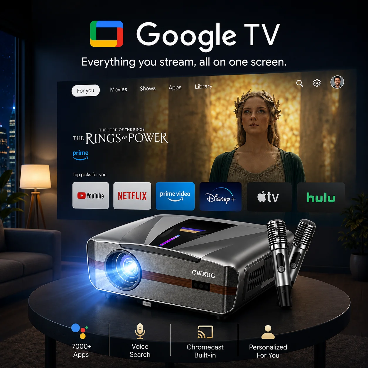 New 4K E9 UHD Projector Smart  - đánh giá và giá Home Cinema Experience