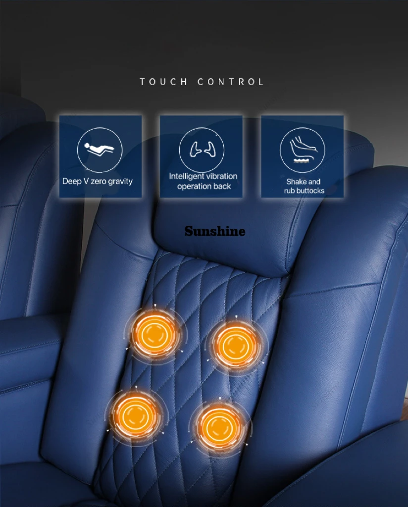 White Color 3seater Electric C - đánh giá và giá Home Cinema Interiors