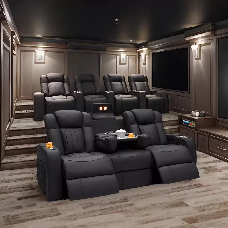 Leather Recliner Sofa Sets Pow - đánh giá và giá Home Cinema Recliner Chairs
