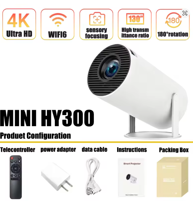 Mini HY300 Portable Projector  - đánh giá và giá Home Cinema Gadgets