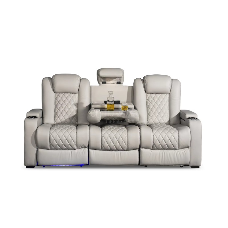 White Color 3seater Electric C - đánh giá và giá Home Cinema Interiors