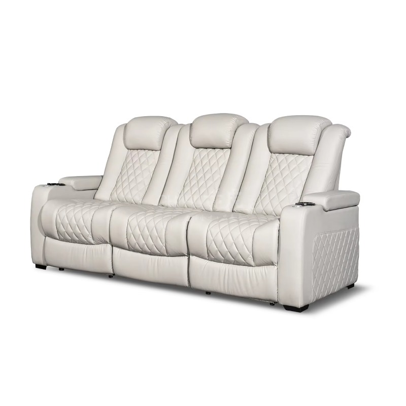 White Color 3seater Electric C - đánh giá và giá Home Cinema Interiors