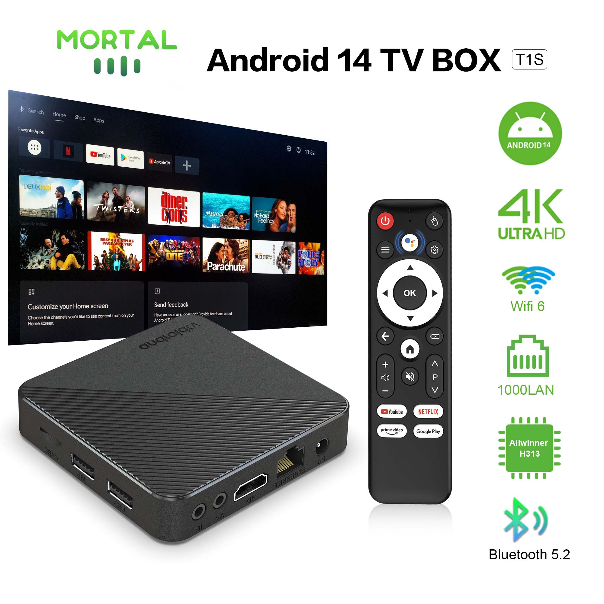 Android14 TV Box Smart Home Th - đánh giá và giá Home Cinema Gadgets